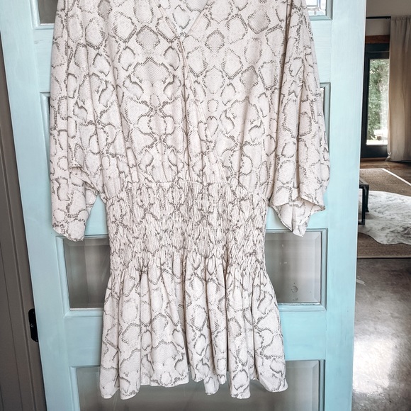Buddy Love Smocked Waist Snakeskin Dress - Picture 3 of 5